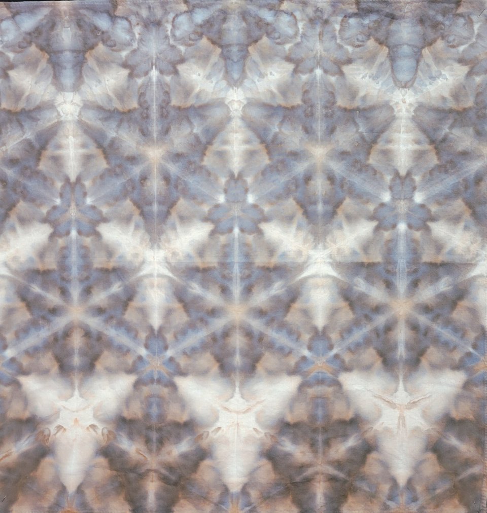Bandana, Medium, Silver Spring Shibori