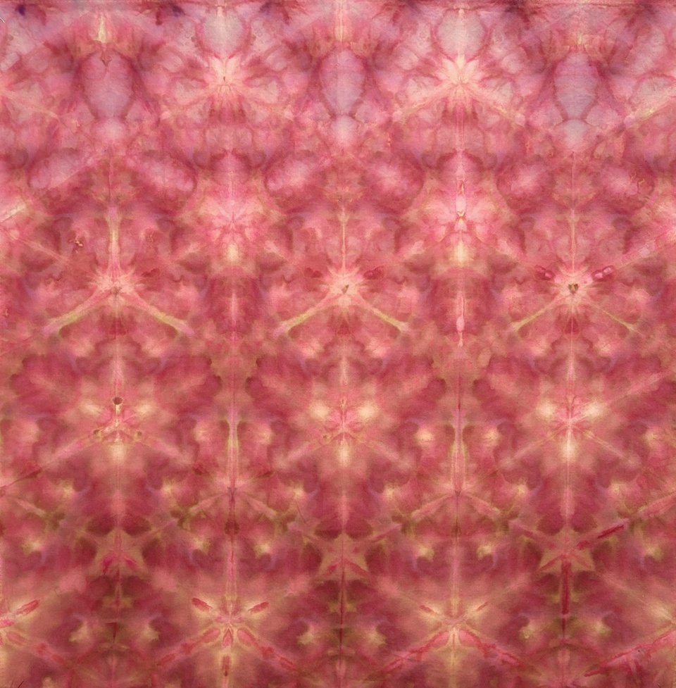 Bandana, Medium, Rusty Rose Shibori