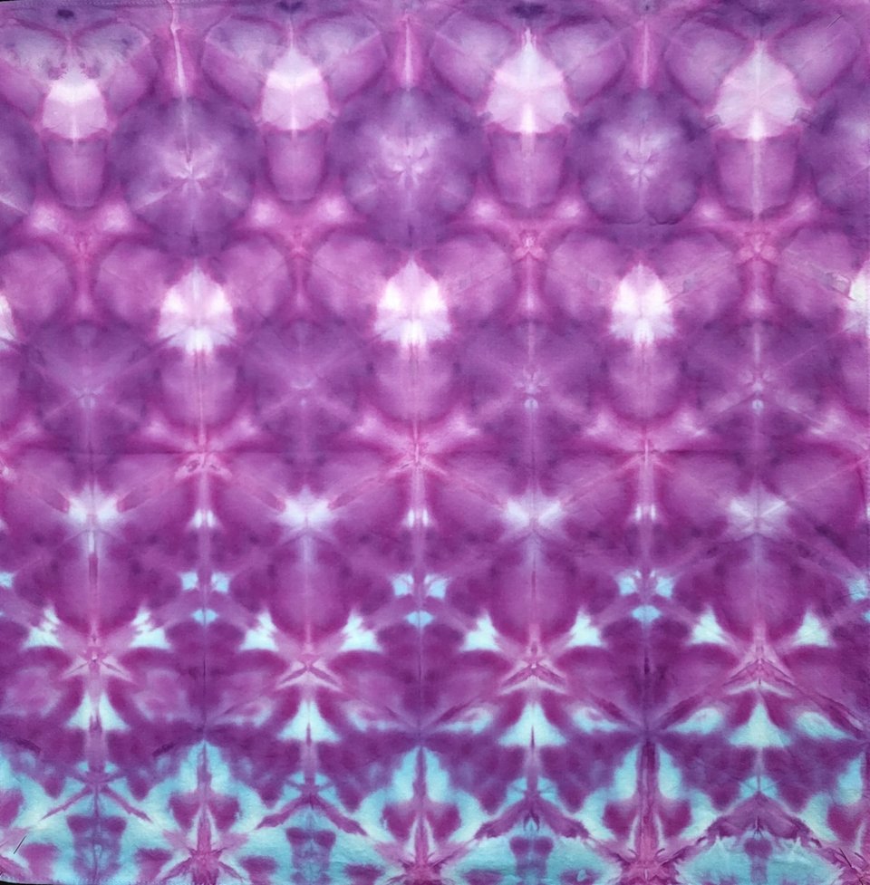 Bandana, Medium, Violet Skies Shibori