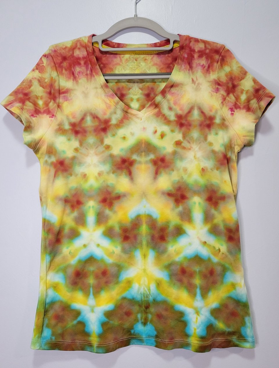 M V-neck T, Dragon's Egg Shibori 