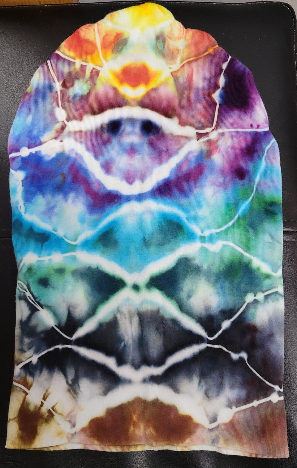 Beanie, Large, Rainbow Mandala