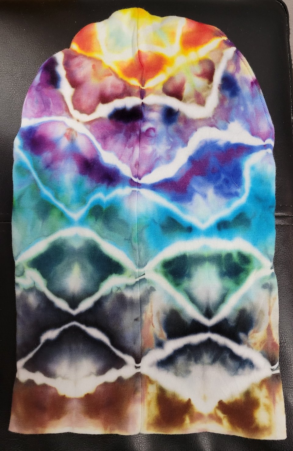 Beanie, Large, Rainbow Mandala
