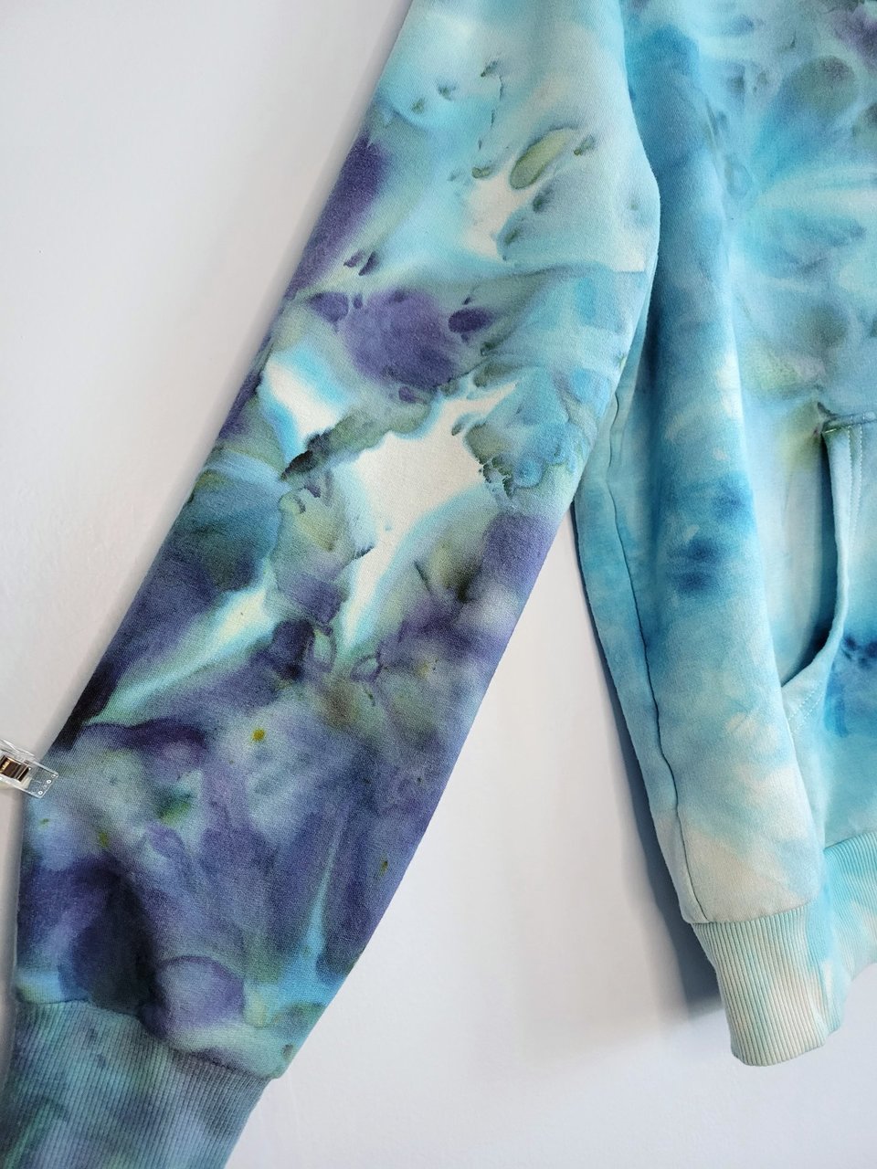 Large Zip-Up Viscose Hoodie, Mystic Blue