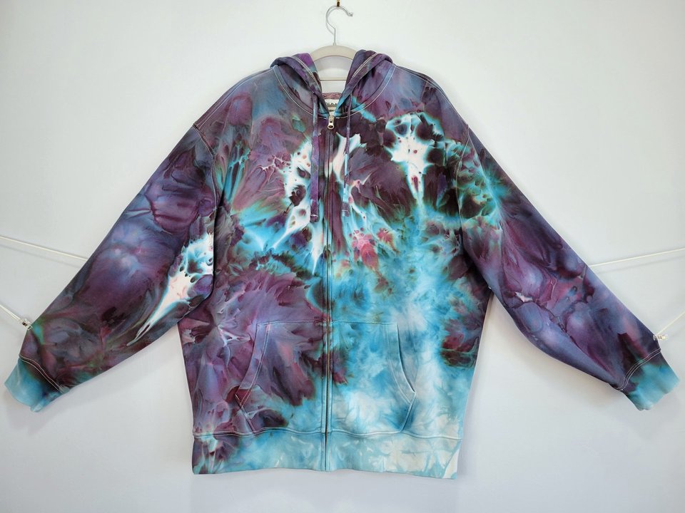 XL Tall Zip-Up Hoodie, Cosmic Storm