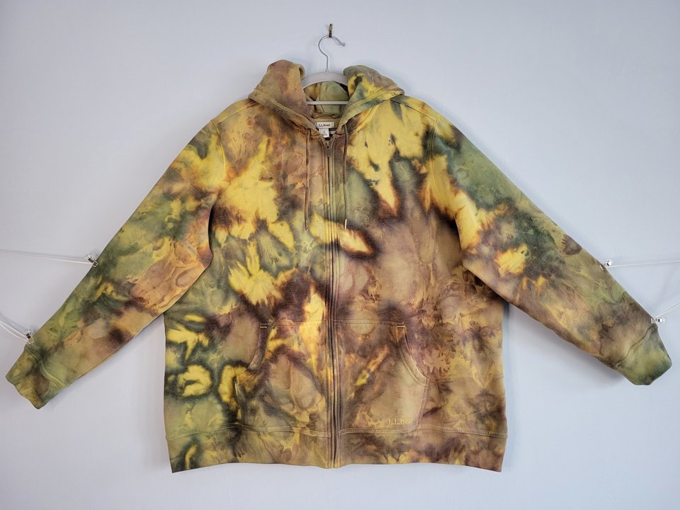 3XL LL Bean Zip-Up Hoodie, Sunlit Forest