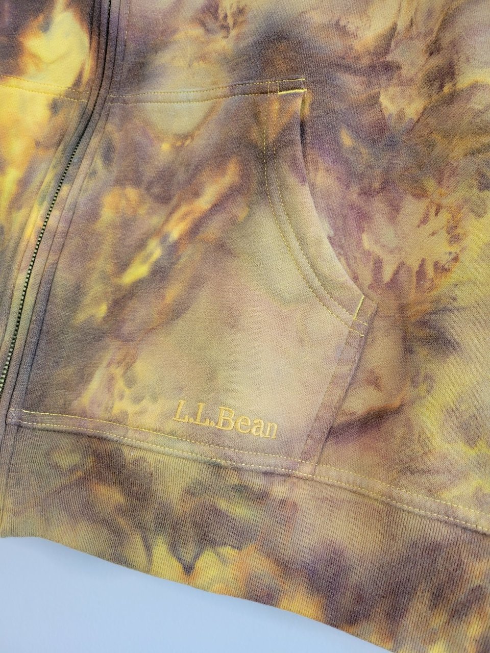 3XL LL Bean Zip-Up Hoodie, Sunlit Forest