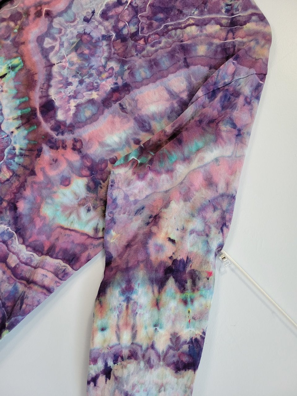 L Long Sleeve T-Shirt, Strawberry Skies Geode