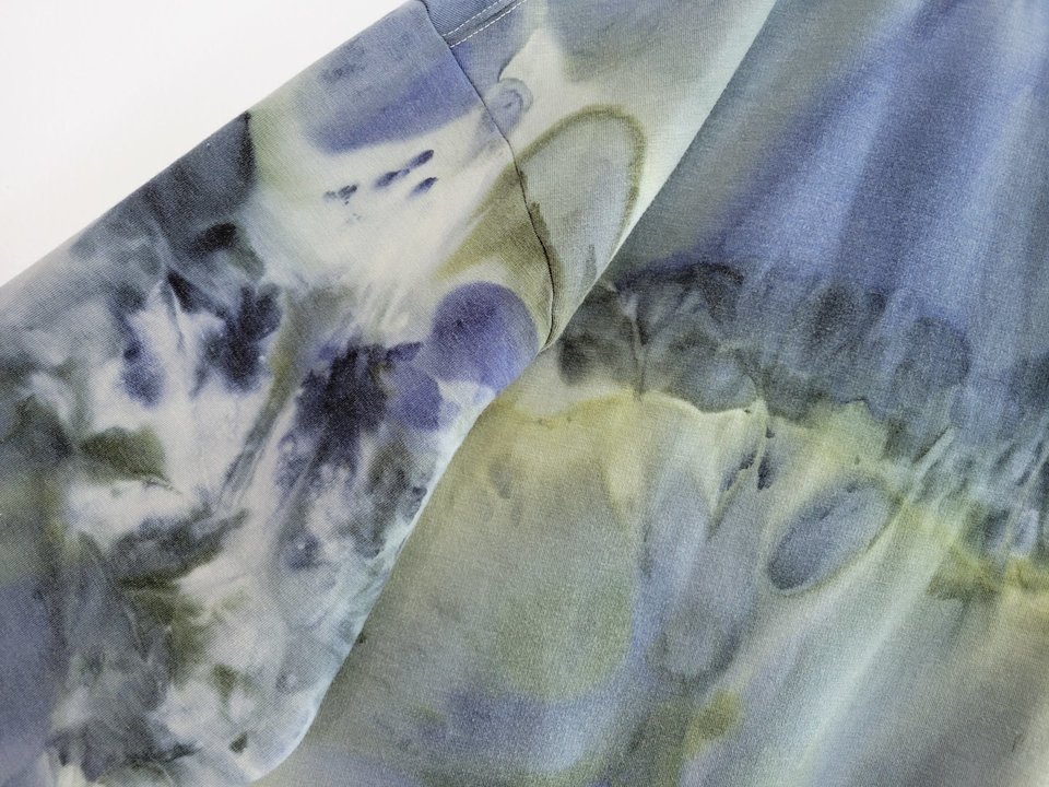 XXL V-Neck Viscose Sweatshirt, Forest Pool