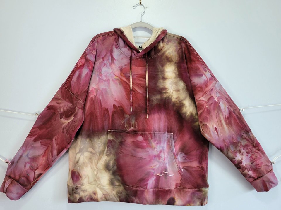 XXL Velour Lined Hoodie, Aged Wine