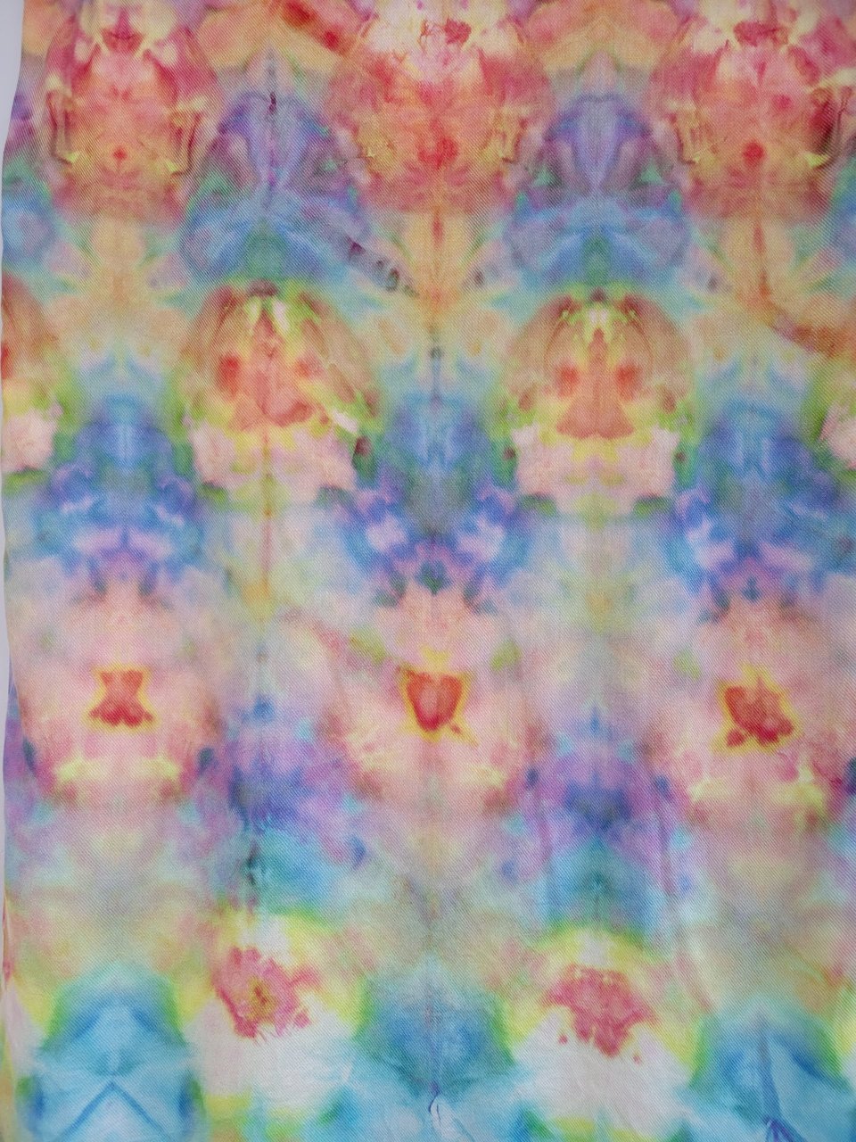 Shawl, Viscose, Spring Garden Shibori