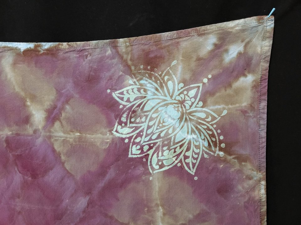 Shawl/Tapestry/Tablecloth, Rayon, Shibori Mandala