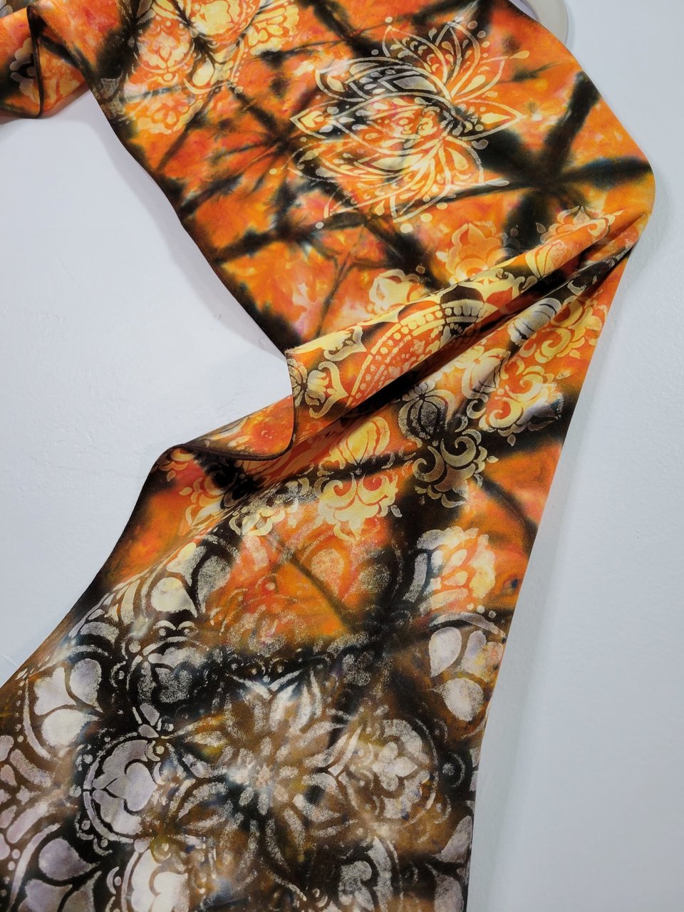 Scarf, Rayon, Fall Shibori