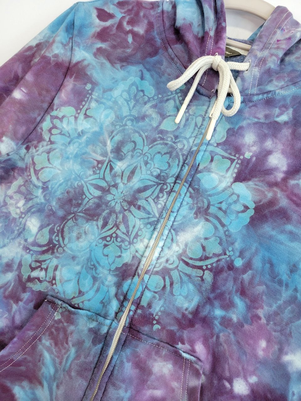 S Zip-Up Viscose Hoodie, Cosmic Mandala
