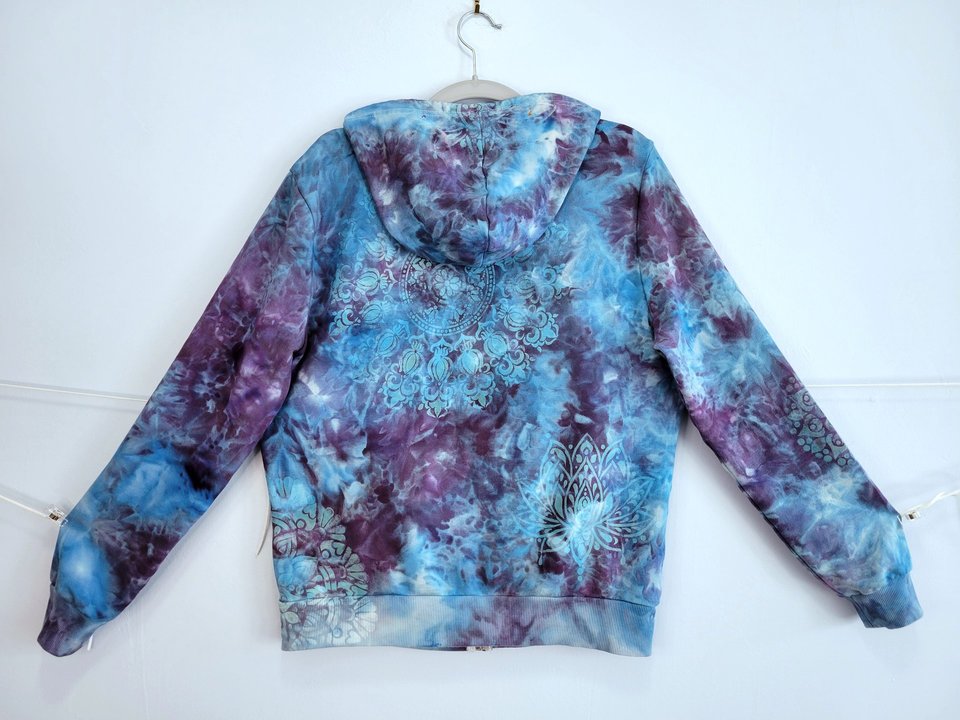S Zip-Up Viscose Hoodie, Cosmic Mandala