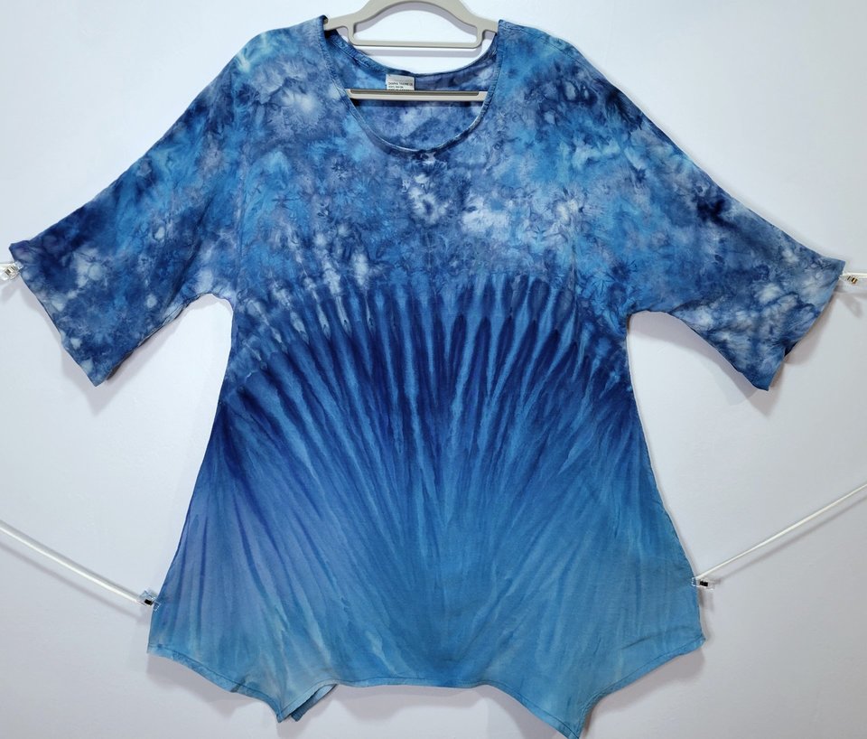 L Rayon Tunic, Blue Gravity