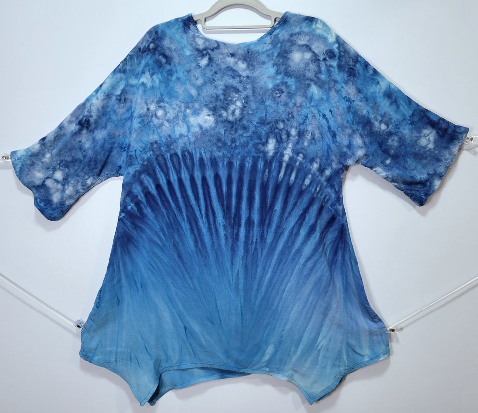 L Rayon Tunic, Blue Gravity