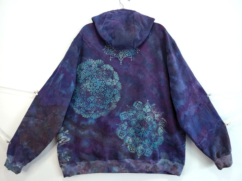 3XL LL Bean Hoodie, Midnight Mandala Geode