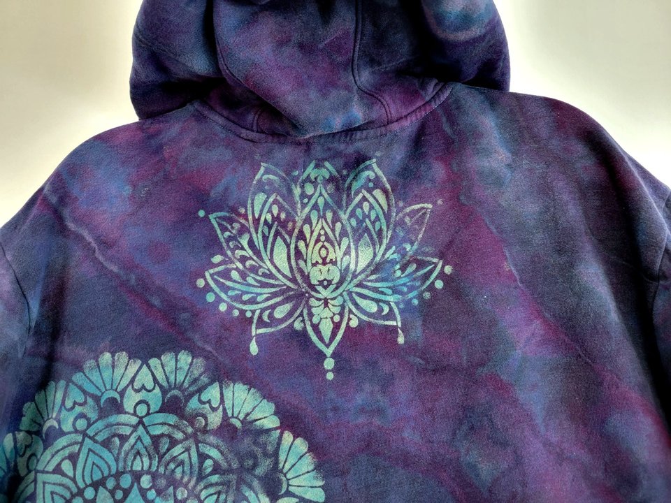3XL LL Bean Hoodie, Midnight Mandala Geode