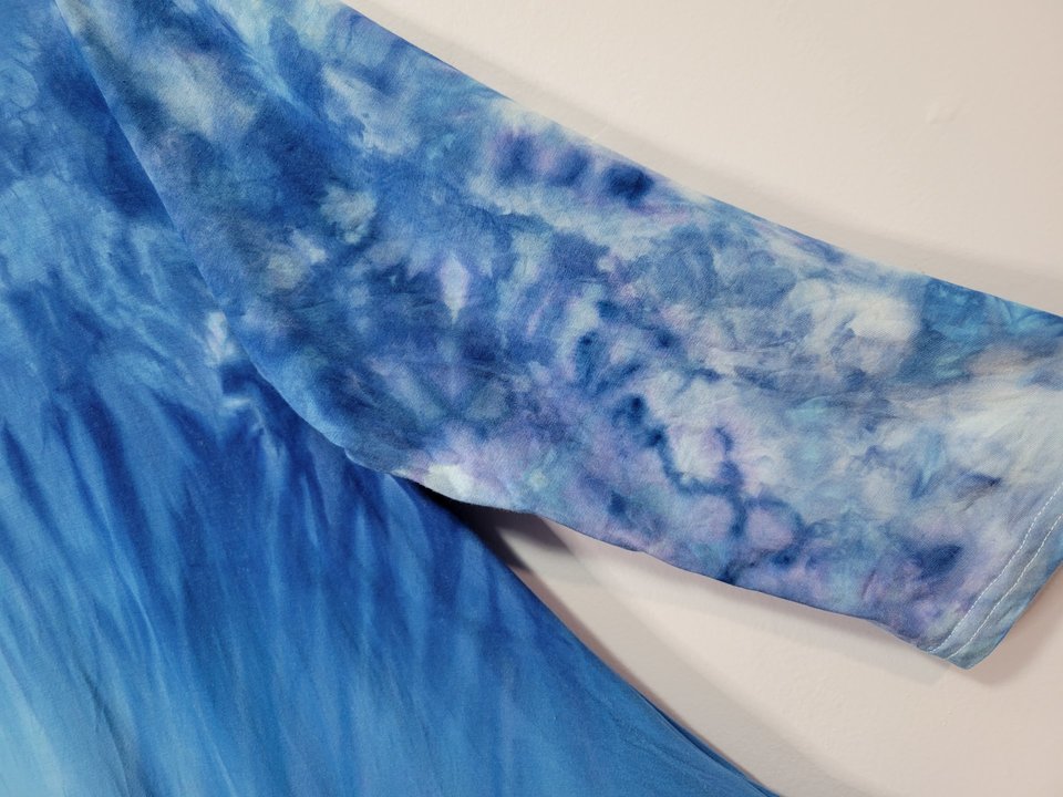 1X 3/4 Sleeve Tunic, Blue Gravity