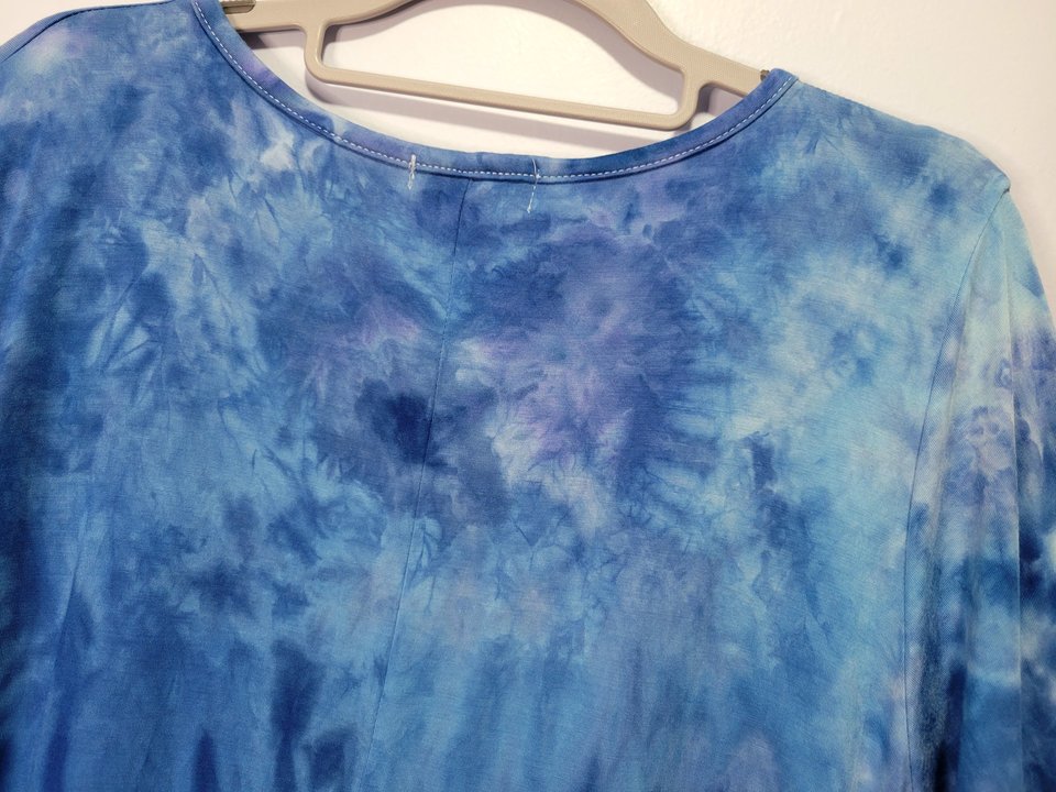 1X 3/4 Sleeve Tunic, Blue Gravity