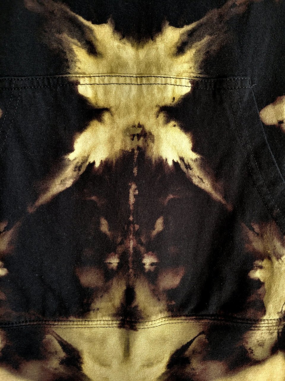 M Hooded T-shirt, Reversed Shibori