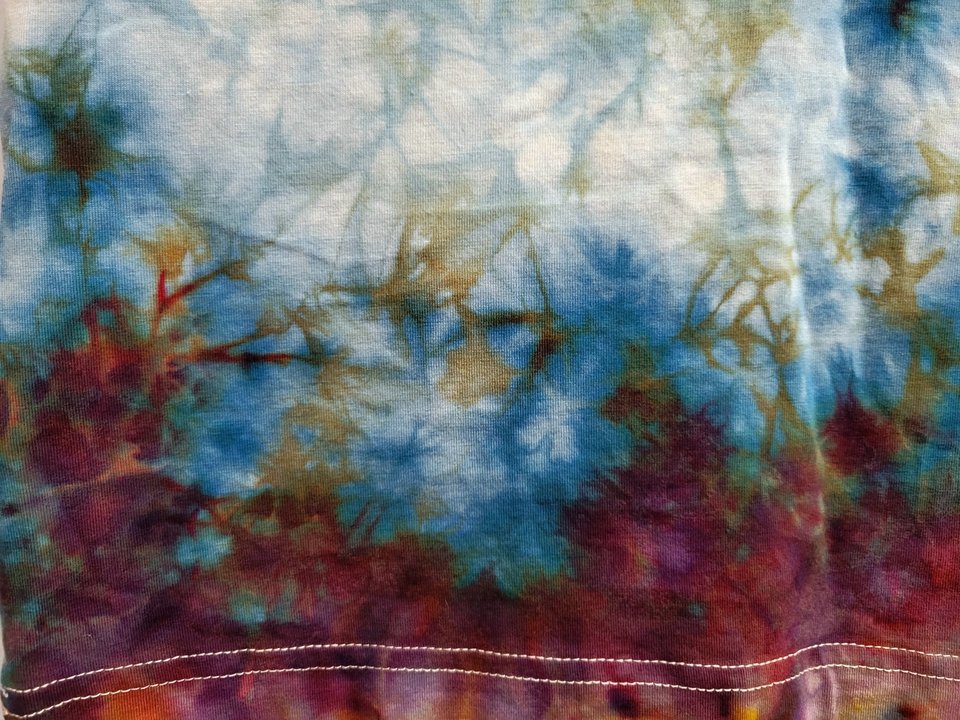 XXL Tall Bamboo V-neck, Strawberry Skies Mitosis