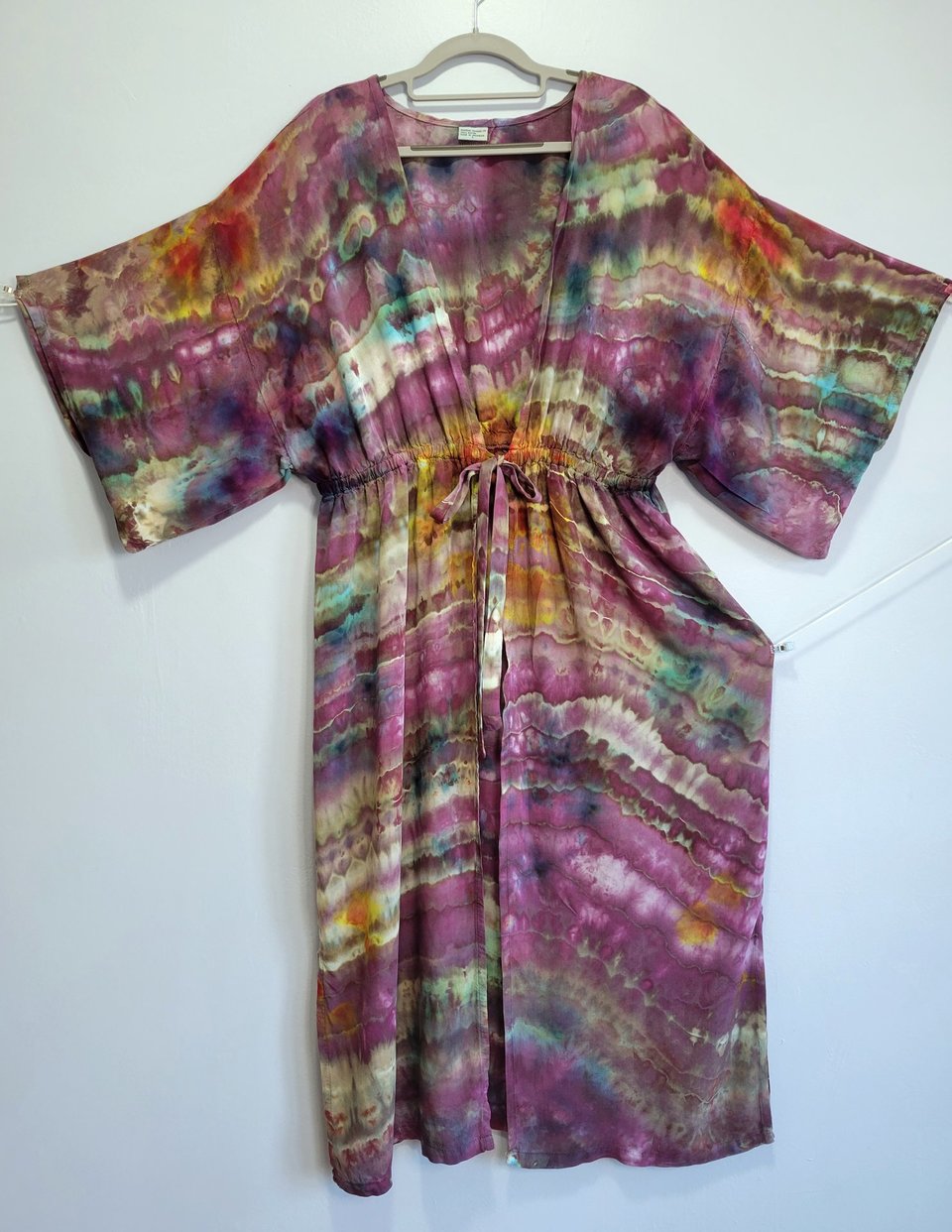 L Kimono Sleeve Robe, Purple Magic