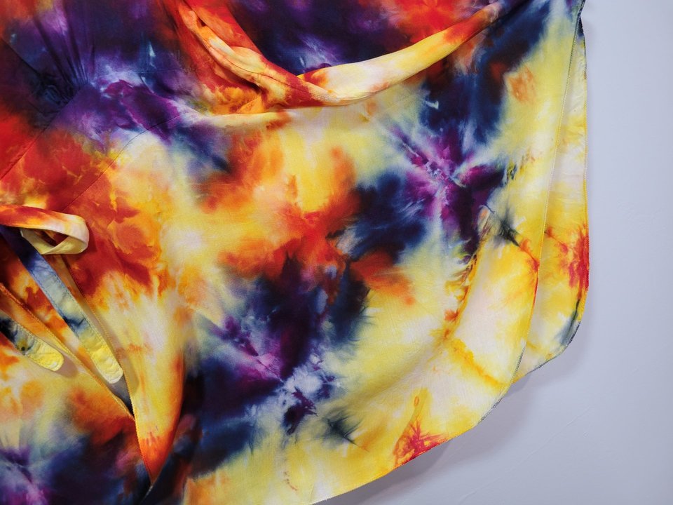 L/XL Kimono Sleeve Top, Orchid Flame