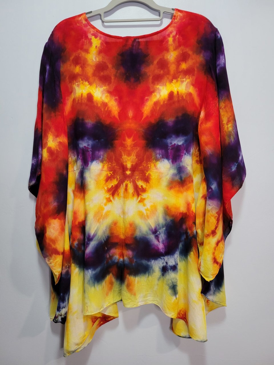 L/XL Kimono Sleeve Top, Orchid Flame