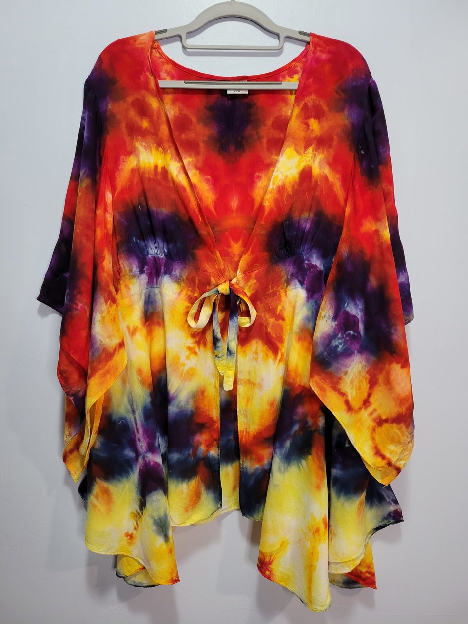 L/XL Kimono Sleeve Top, Orchid Flame
