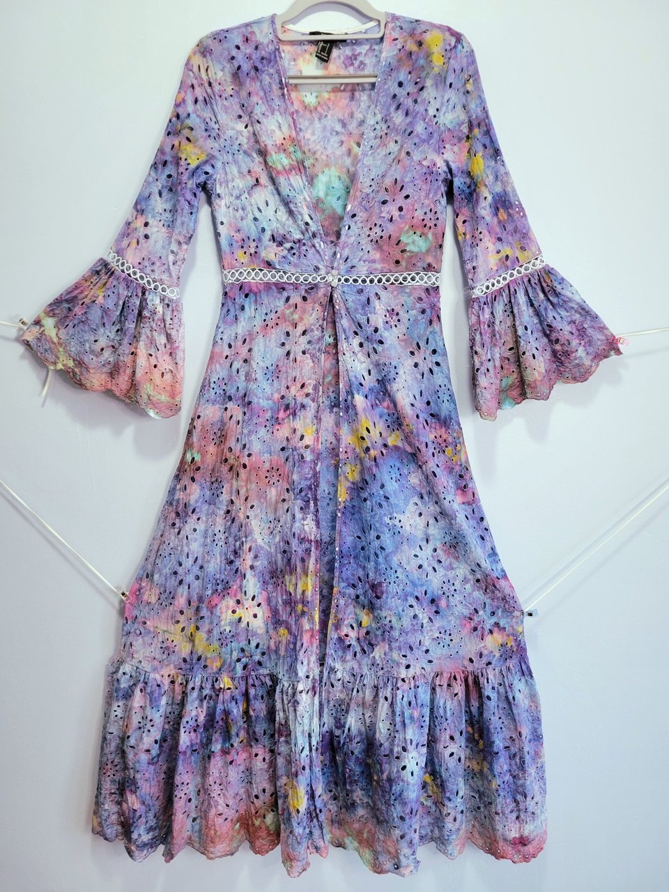 S Eyelet Duster, Strawberry Skies 