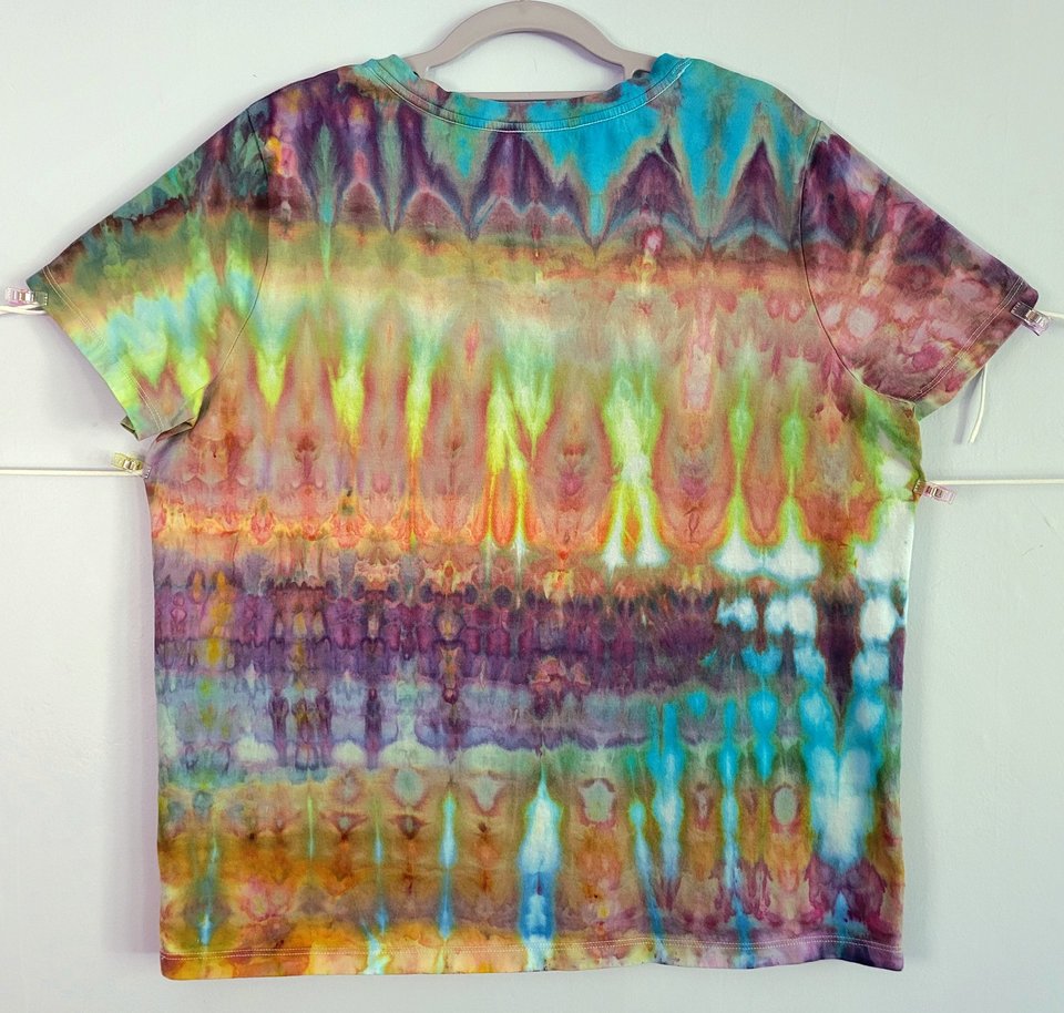 XL Pima V-Neck, Watercolor Falls
