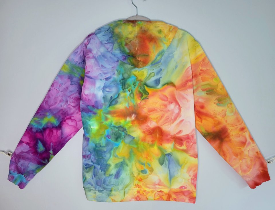 M/L Hoodie, Rainbow Watercolor