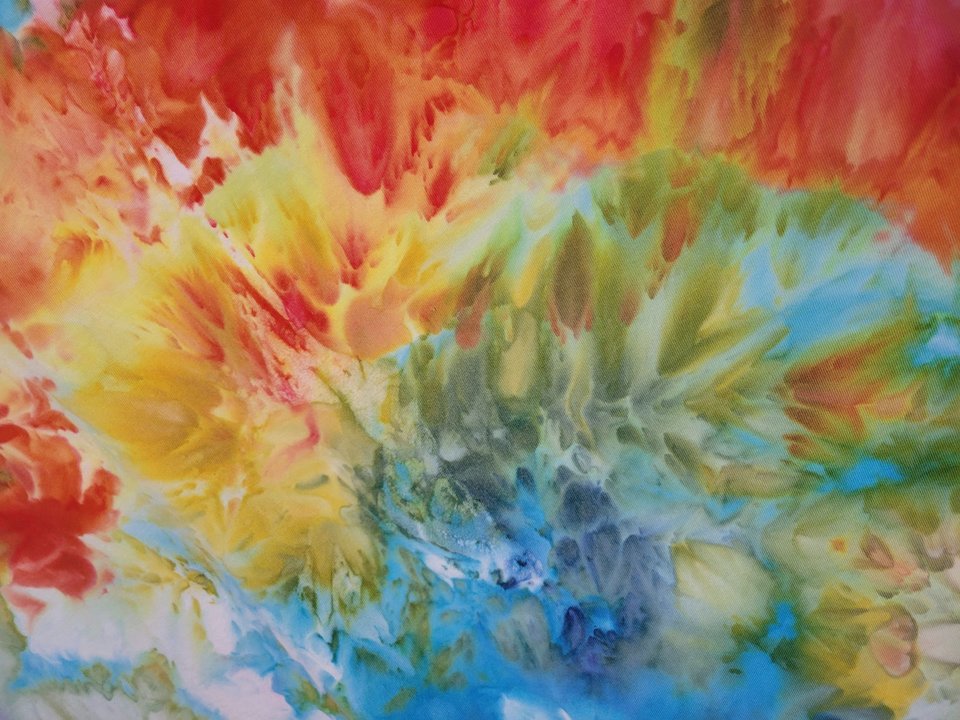 4X T-shirt, Rainbow Watercolor