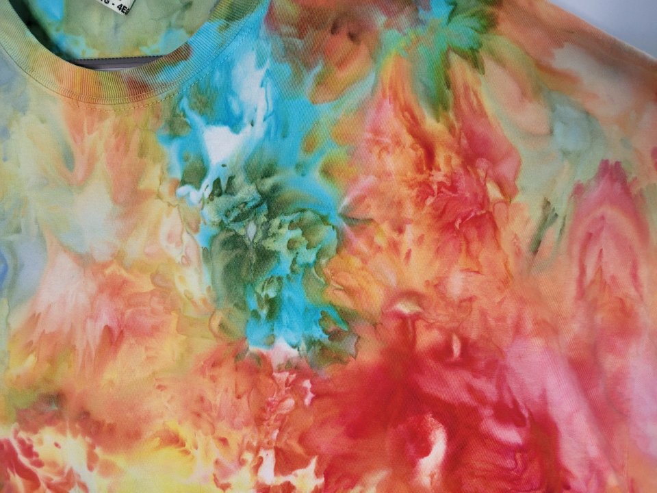 4X T-shirt, Rainbow Watercolor