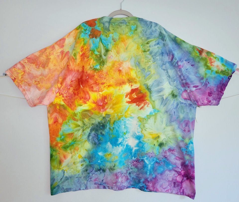 4X T-shirt, Rainbow Watercolor
