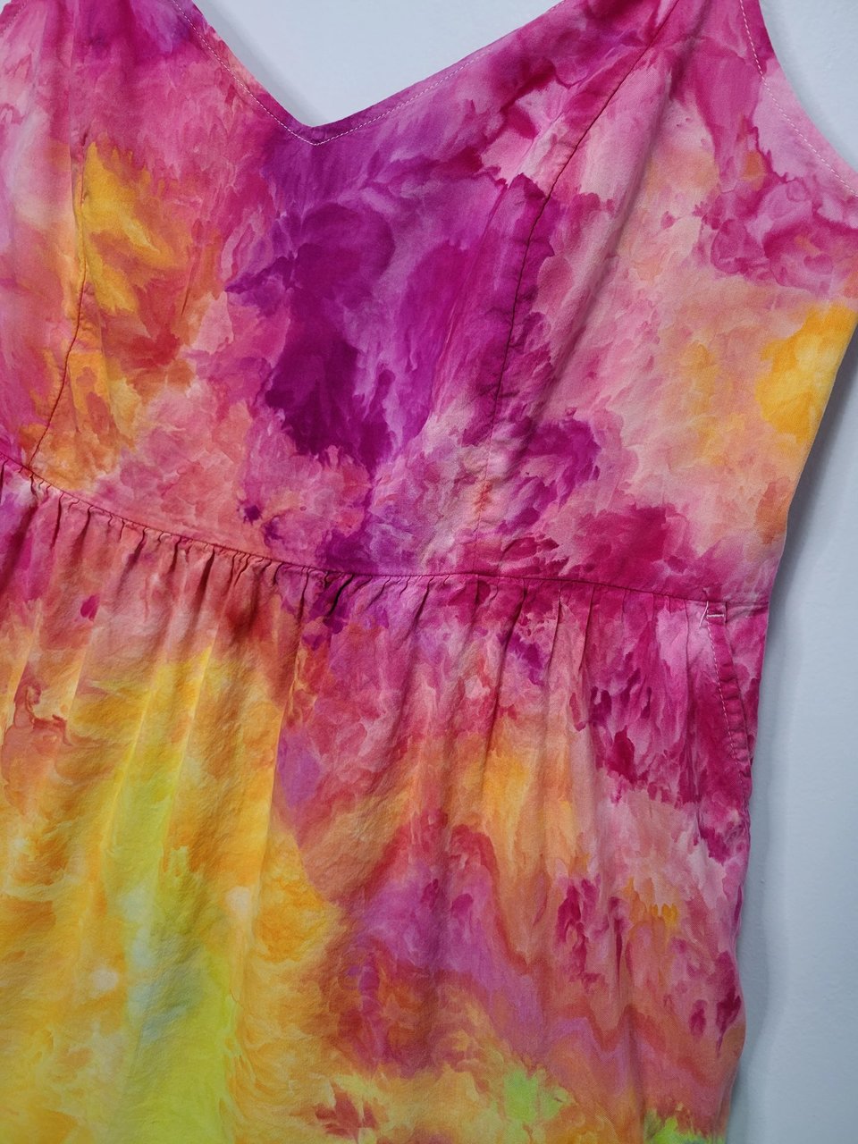 L Cami Maxi Dress, Rainbow Watercolor