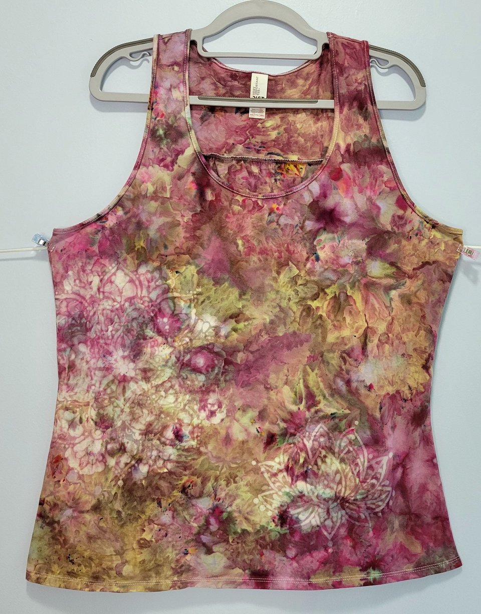 XXL Racerback Tank, Vineyard Mandala