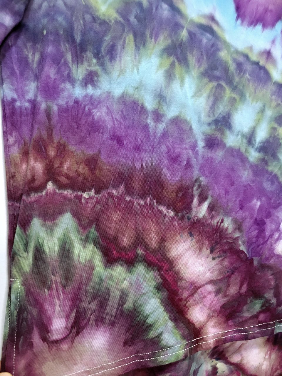 XL V-Neck Rayon Long Sleeve, Purple Flame