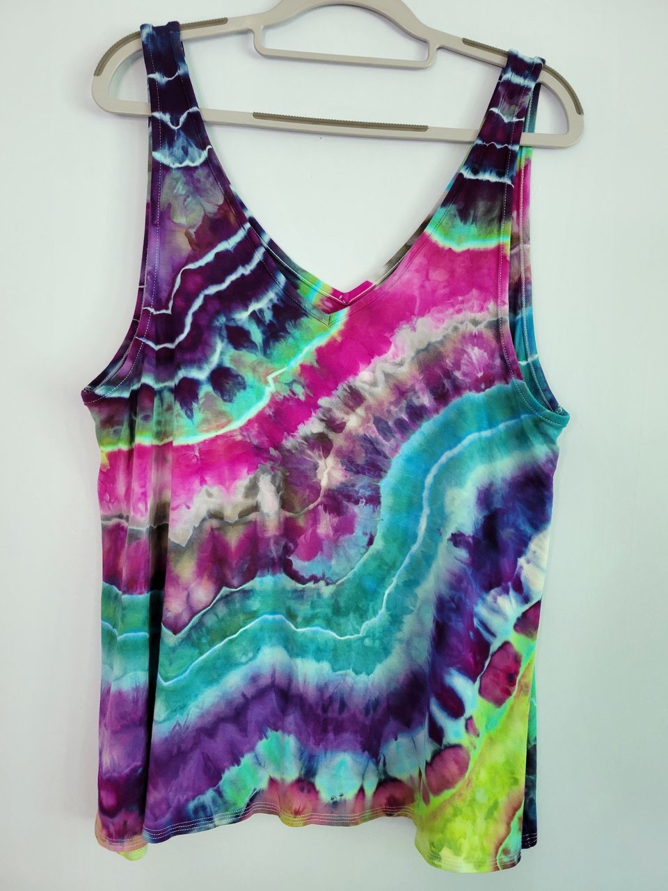 2X Rayon Tank, Rainbow Fluorite