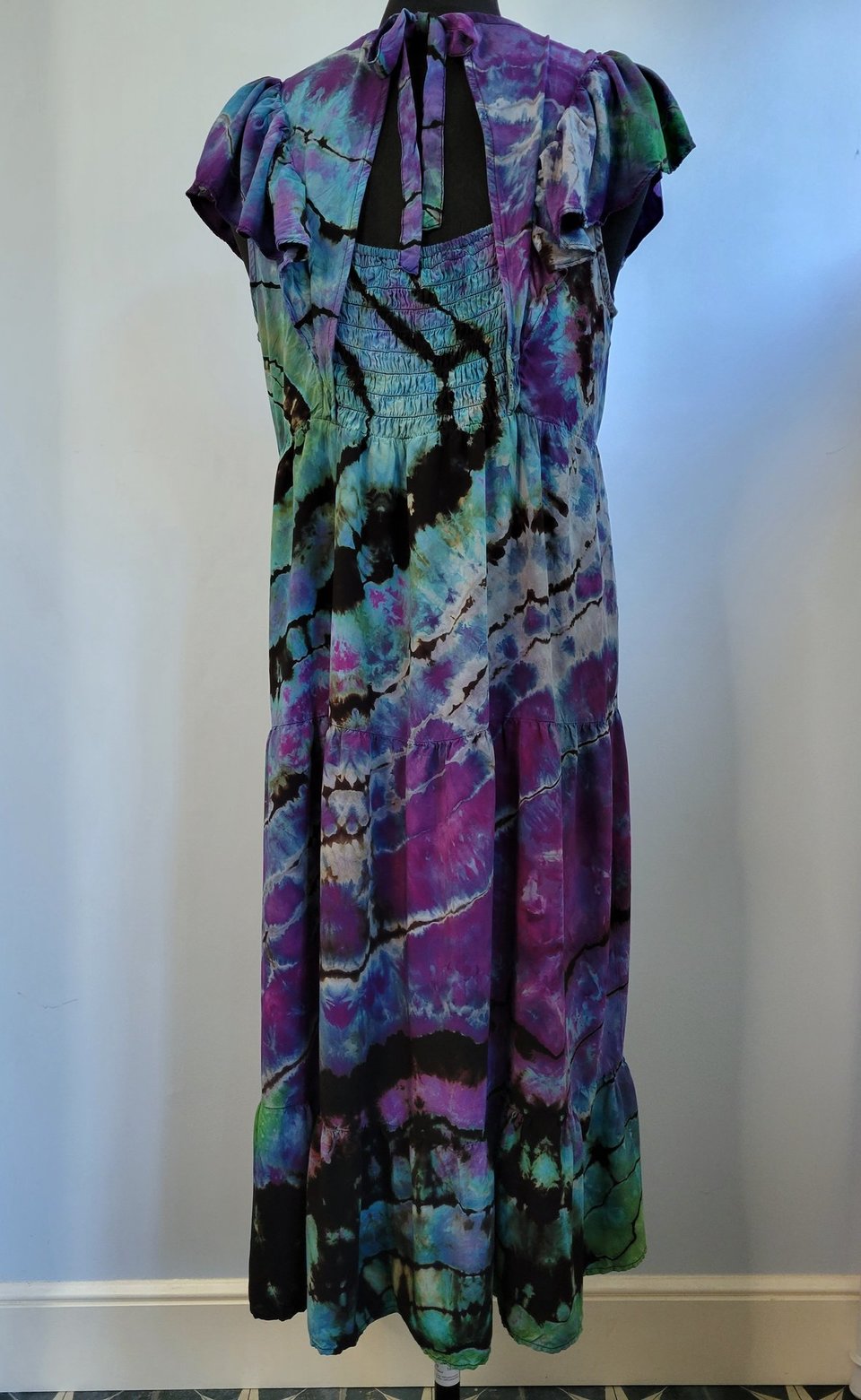 XL Flutter Sleeve Dress, Abalone