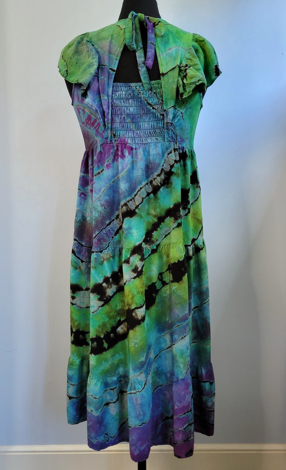 L Flutter Sleeve Dress, Abalone