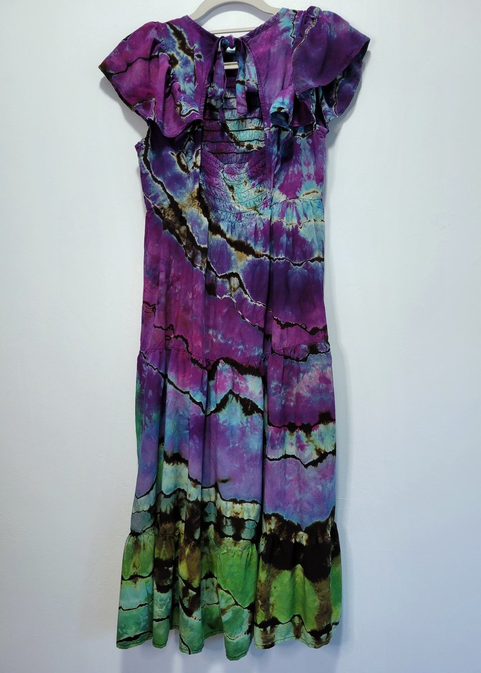 XS Flutter Sleeve Dress, Abalone