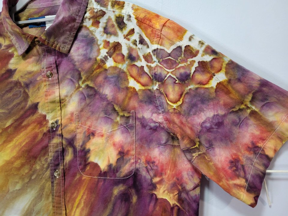 L Tall Linen Blend Shirt, Fall Mandala