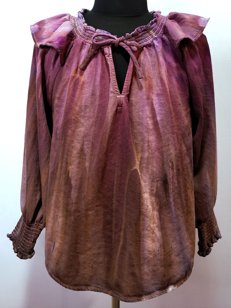 L Poet's Blouse, Plum Port