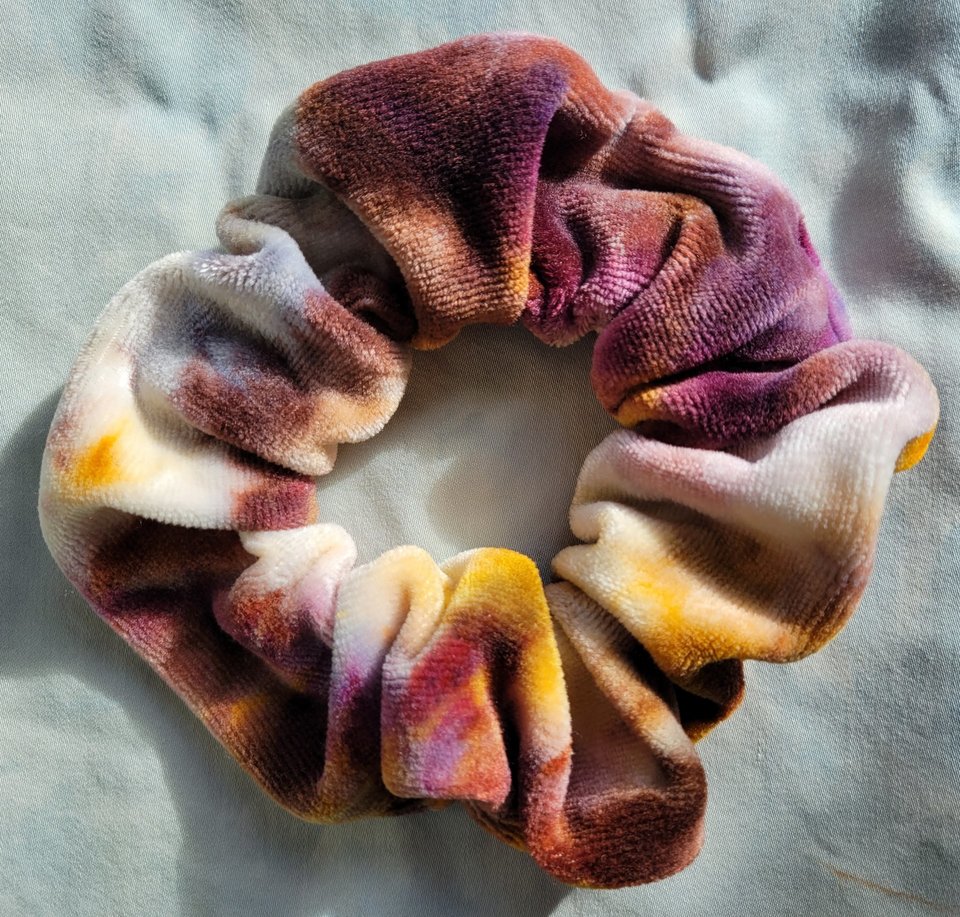 Scrunchie, Bamboo Velvet, Golden Plum