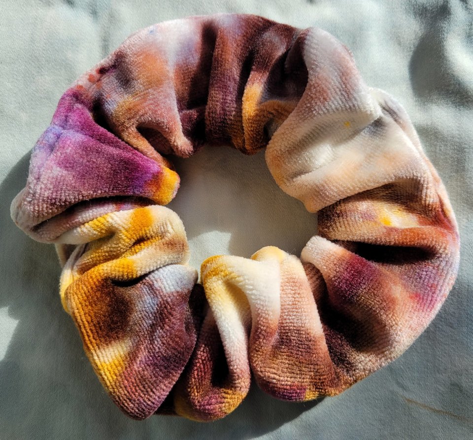 Scrunchie, Bamboo Velvet, Golden Plum