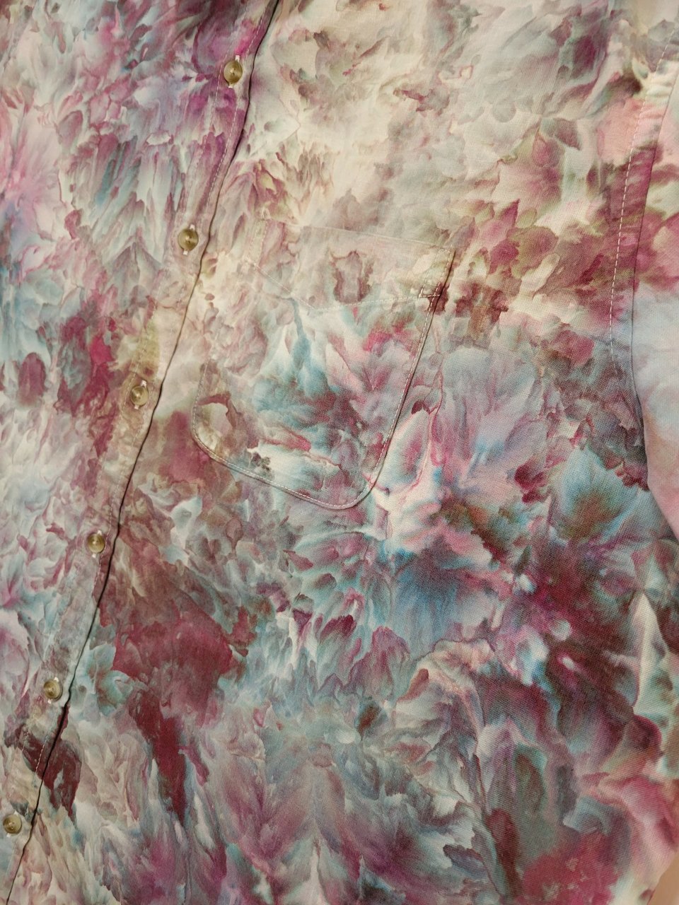 XXL Linen Blend Shirt, Magic Storm Watercolor