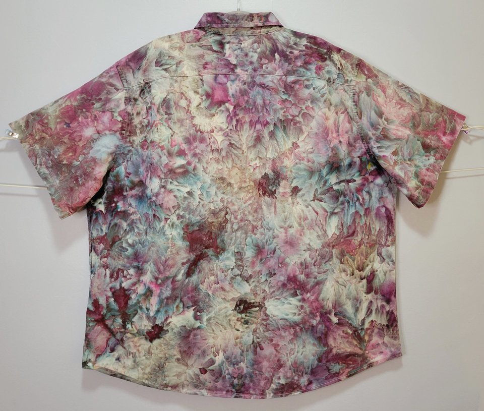 XXL Linen Blend Shirt, Magic Storm Watercolor