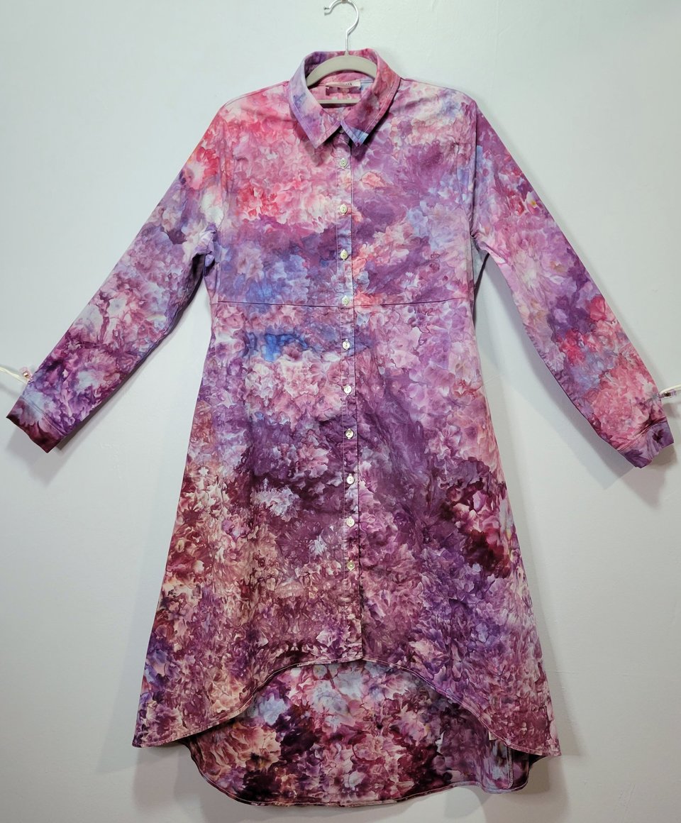 M/L Shirtdress/Duster, Hydrangea